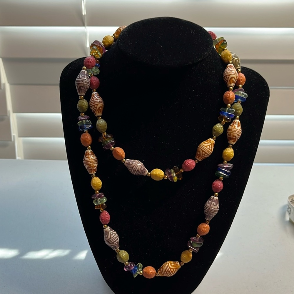 Handcrafted beaded necklace